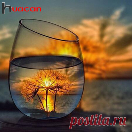 228.62руб. 28% СКИДКА|Алмазная живопись Huacan, Набор для вышивки бисером, мозаика для украшения дома|Алмазная роспись, вышивка крестом|   | АлиЭкспресс Покупай умнее, живи веселее! Aliexpress.com