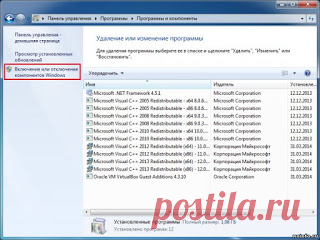 Отключение (удаление) неиспользуемых компонентов Windows 7 и Windows XP.