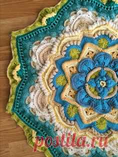 Mandala Madness CAL my work- Helen Shrimpton's of crystals and crochet pattern