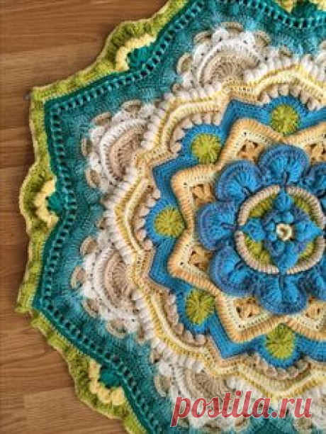 Mandala Madness CAL my work- Helen Shrimpton's of crystals and crochet pattern