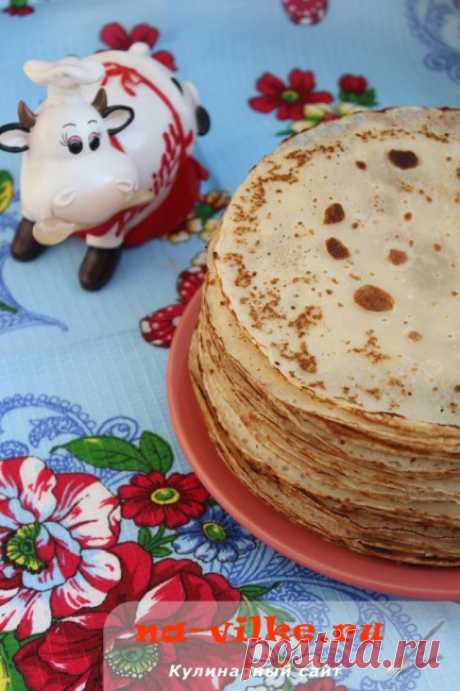 Как приготовить тонкие блины на молоке с дырочками