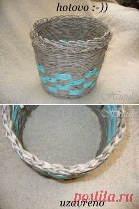 Бездонная корзина из газет.МК.
