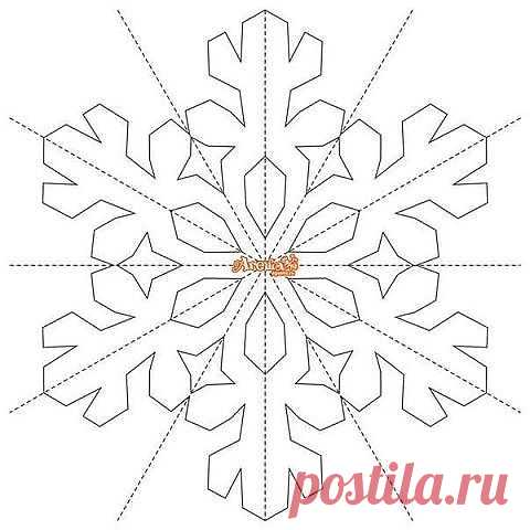 Трафареты снежинок.