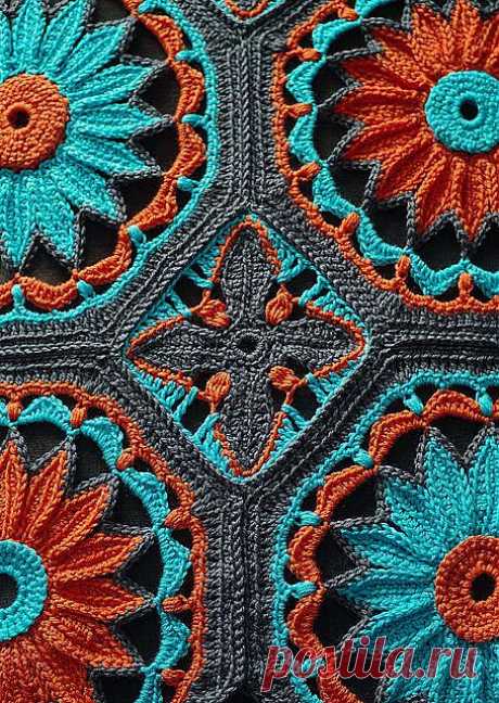 Crocheted Daisy Afghan pattern by kraftling