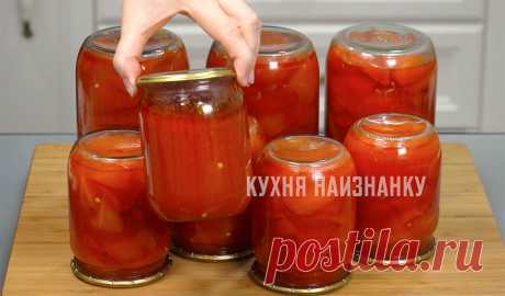 Заготовка на зиму, которую в нашей семье делают более 40 лет: перец в томатном соке (знаю, что понравится, делюсь рецептом) | Кухня наизнанку | Дзен