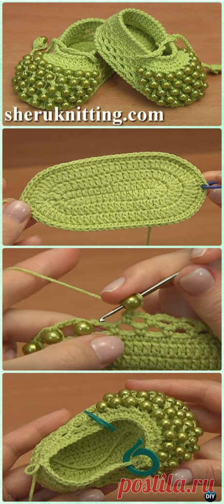 Вязание Крючком Детские Пинетки Тапочки Бесплатные Шаблоны Инструкции