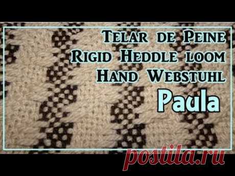 Telar María  de Peine Punto PAULA Pattern Rigid Heddle Loom Hand Webstuhl Muster Lana Wolle