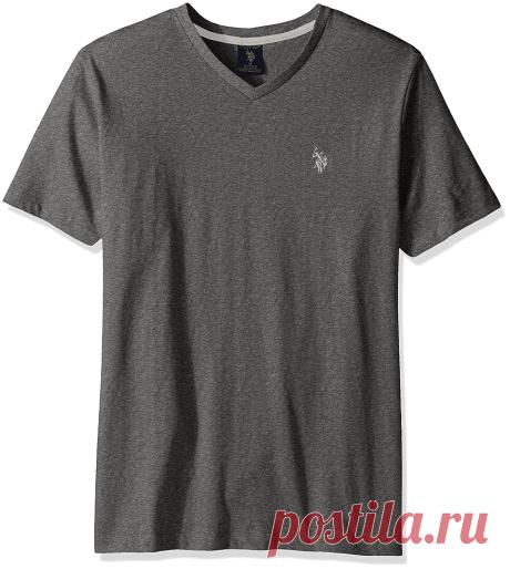 U.S. Polo Assn. Men's V-Neck T-Shirt (Color Group 2 of 2), Campus Heather Grey, XL | Amazon.com