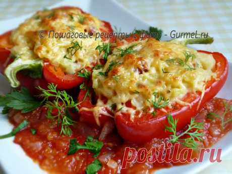 Перец фаршированный картофелем с копчёными колбасками / GurmeL