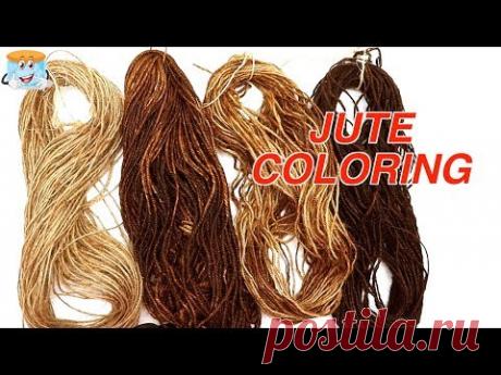 3 ИДЕИ КАК ПОКРАСИТЬ ДЖУТ МАРГАНЦОВКОЙ ПОДЕЛКИ СВОИМИ РУКАМИ ИЗ ДЖУТА