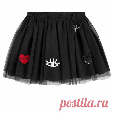 Юбка из тюля с декоративными вставками Sonia Rykiel Enfant для девочек | Melijoe.com