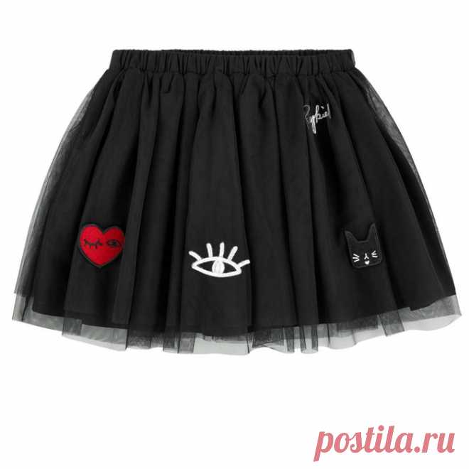 Юбка из тюля с декоративными вставками Sonia Rykiel Enfant для девочек | Melijoe.com