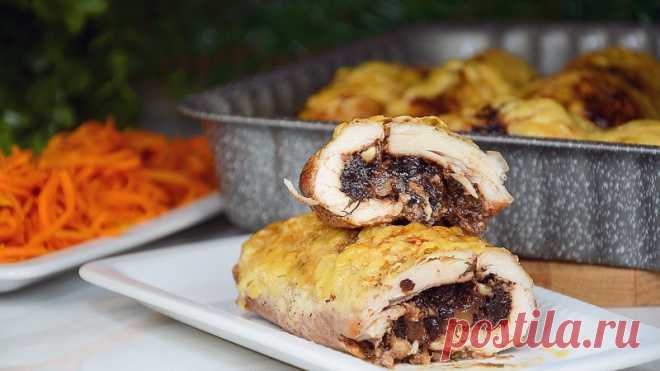 Их нужно попробовать, словами не передать этот вкус! Куриные рулеты с черносливом и грецкими орехами — Кулинарная книга - рецепты с фото