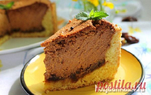 Творожный пирог с шоколадом и финиками — Домашний уют