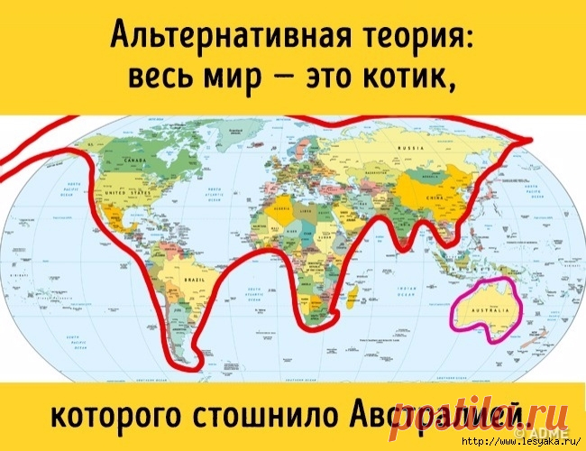 18 забавных карт мира, которые Вы никогда не видели!