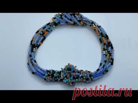Меланжевое колье ! Новая жизнь сломанному замочку ! ##handmade_jewellery