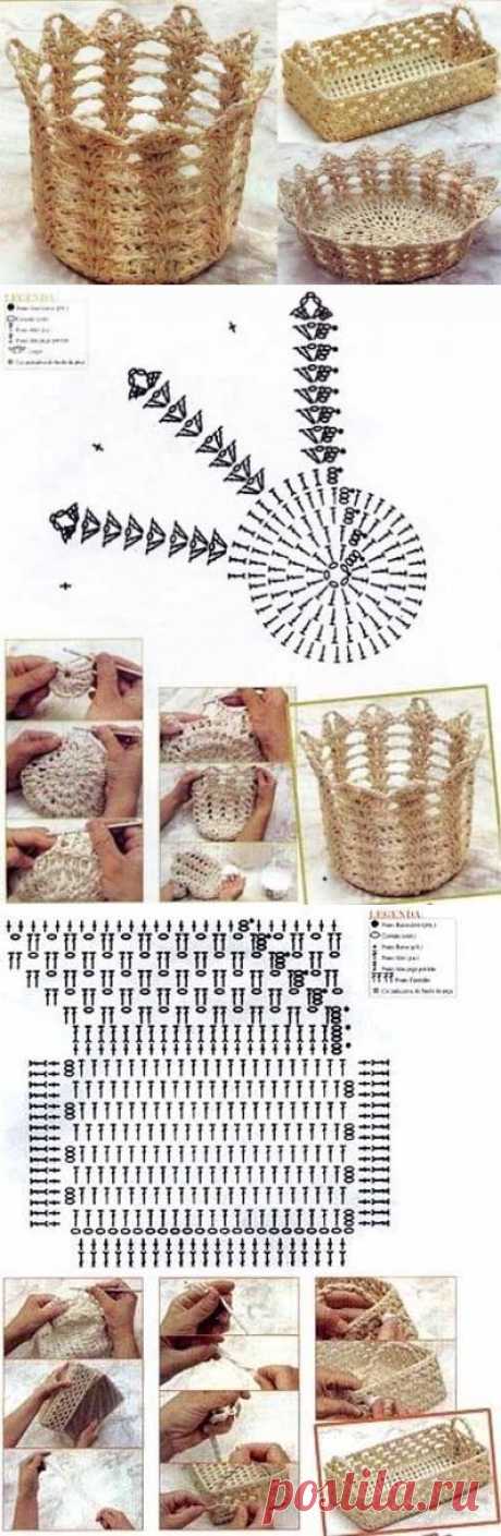 Корзинки из шпагата | Искусница