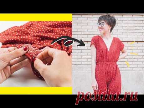 MONO ENTERIZO CON TOP CRUZADO FÁCIL ¡¡Y sin patrones!! ✂️✔️