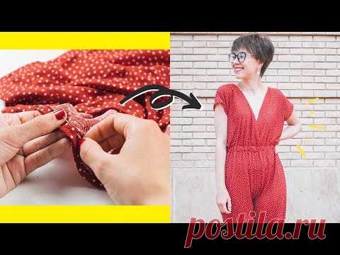 MONO ENTERIZO CON TOP CRUZADO FÁCIL ¡¡Y sin patrones!! ✂️✔️