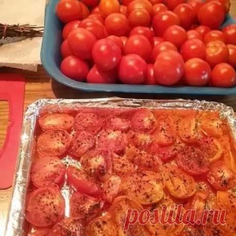 Помидорки вяленые-долго,но вкусно...