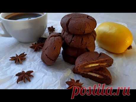 Шоколадное Печенье с Карамелью. Очень Шоколадное, Очень Ароматное, Очень Вкусное Печенье!