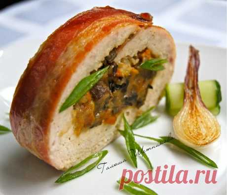 КУРИНЫЙ РУЛЕТ С ГРИБАМИ