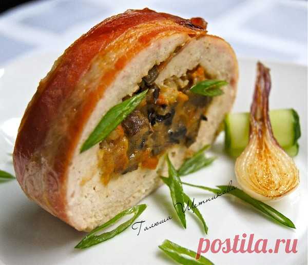 КУРИНЫЙ РУЛЕТ С ГРИБАМИ
