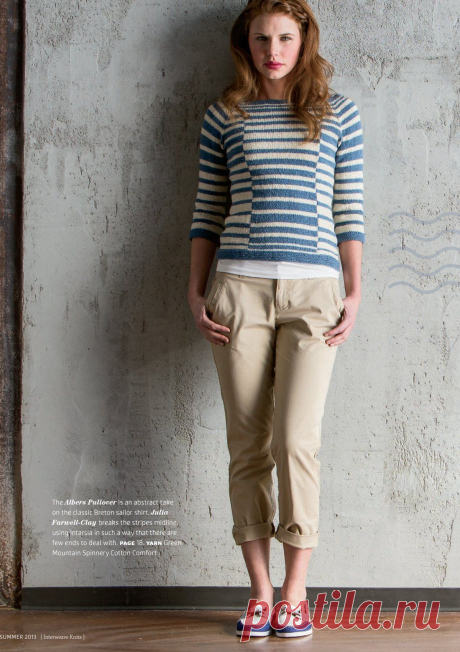 Полосатый джемпер Albers, Interweave Knits, лето 2013