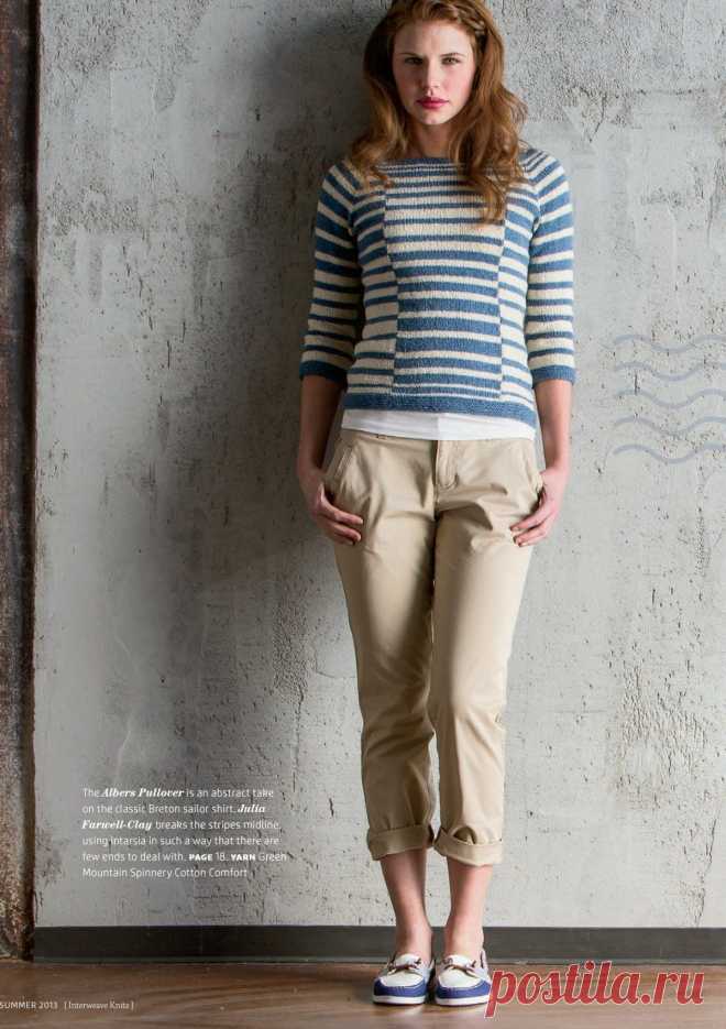 Полосатый джемпер Albers, Interweave Knits, лето 2013