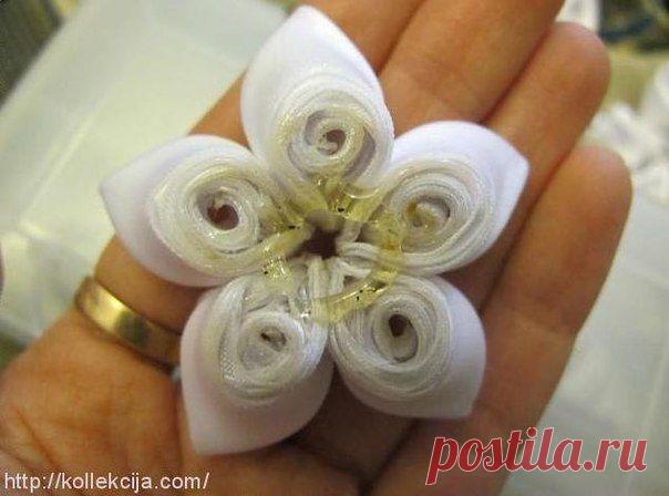 Многослойный цветок Канзаши - Бижутерия.Украшения