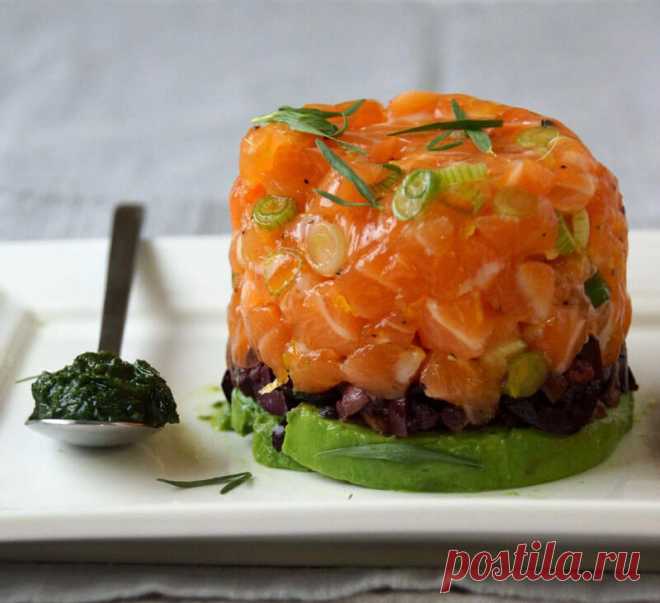 Тартар из лосося в азиатском стиле  (Япония)