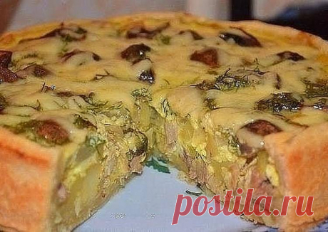Пирог на кефире с курицей. Хожу чуть ли не каждый день за кефиром…очень удачный рецепт! 🤩 Пышное тесто и сочная начинка