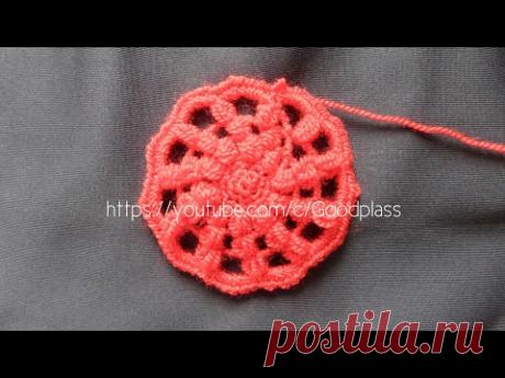 Круглый мотив крючком. Вязание крючком.