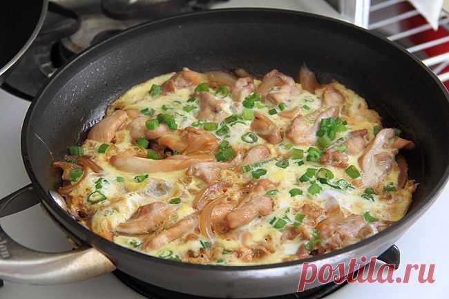 Омлет с курицей на японский манер... Оякодон - Вкусные рецепты