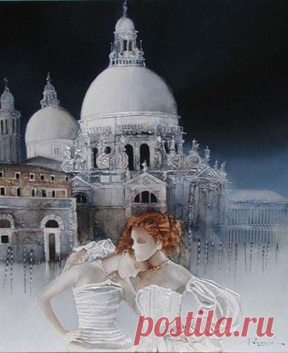 Великолепный шарм и нежное изящество француженок.Коллекция работ художника Joel Rougie.