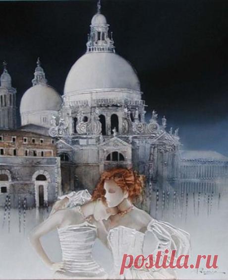 Великолепный шарм и нежное изящество француженок.Коллекция работ художника Joel Rougie.