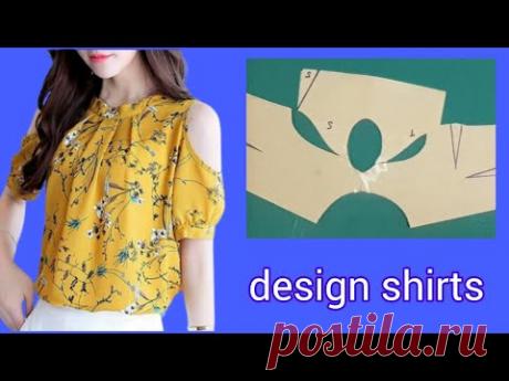 Thiết kế Áo kiểu khoét hở vai cực thời trang |design shirts |basic Sewing techniques |