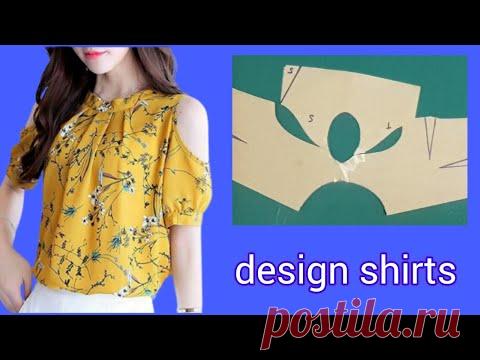 Thiết kế Áo kiểu khoét hở vai cực thời trang |design shirts |basic Sewing techniques |