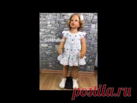 Goldfaden Мастер класс Платье для малышки крючком #1 Вязание