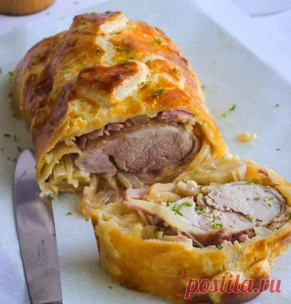 Свинина, запеченная в тесте | Очень вкусно