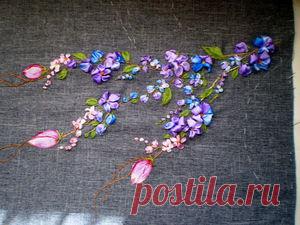 Секционная окраска атласных лент в микроволновке - Ярмарка Мастеров - ручная работа, handmade