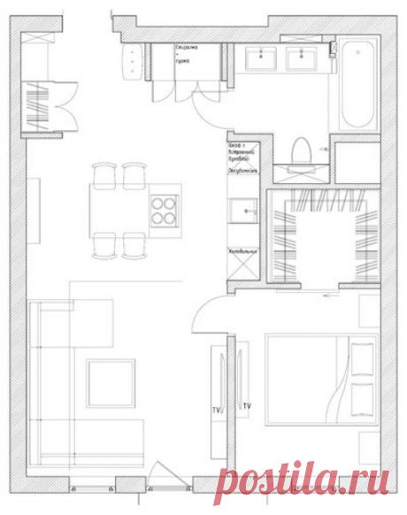 Houzz тур: «Евродвушка» на месте однокомнатной квартиры