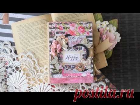 Мини альбом Rossi Belle. Как сделать миник своими руками - Скрапбукинг мастер-класс / Aida Handmade