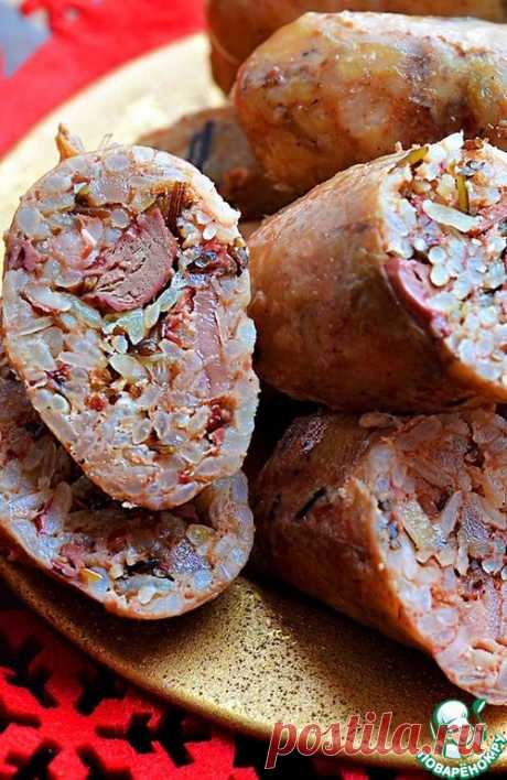 Рисовые сардельки с печенью - кулинарный рецепт