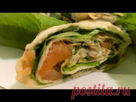 Закусочный рулет из красной рыбы в лаваше | Red fish roll in lavash | Լավաշով խորտիկ`կարմիր ձկով