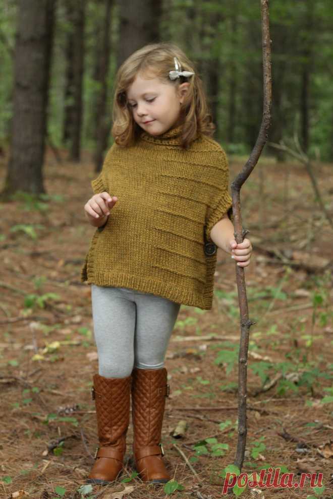 Пончо для девочки Mini Gale - Вяжи.ру