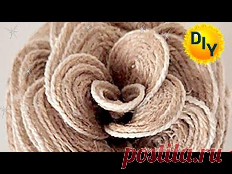Как сделать шкатулку с розой из джута своими руками. DIY/рукоделие