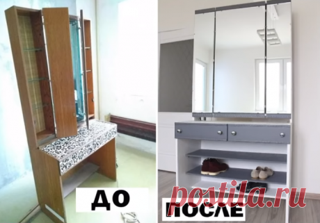 Переделка советского трельяжа в стильный элемент мебели: наглядный МК + видео