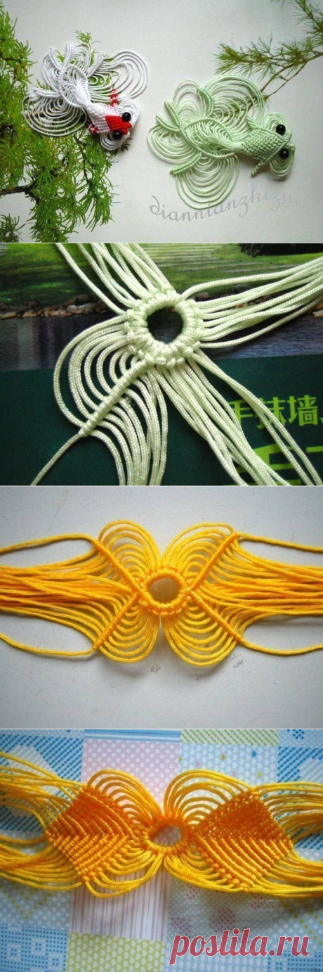 Китайская золотая рыбка. Макраме.