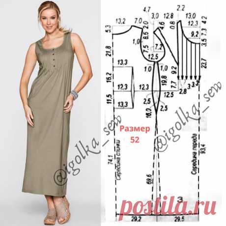 Выкройка летнего платья из льна